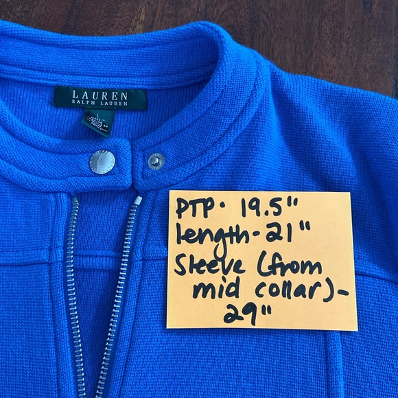 Ralph Lauren moto style zip up sweater - Picture 5 of 5